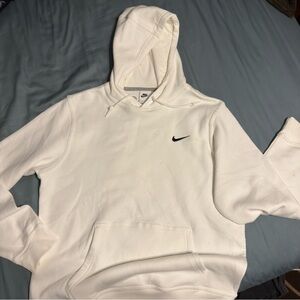 Nike White Sportswear Club Hoodie Large
